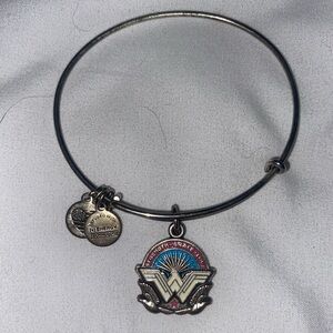 Retired 2017 Alex and Ani Wonder Woman “Strength, Grace, Love” Silver Bracelet